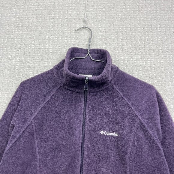 Columbia Benton Springs Full Zip Polar Fleece Jacket Wom Large Purple Outdoor - Picture 4 of 11